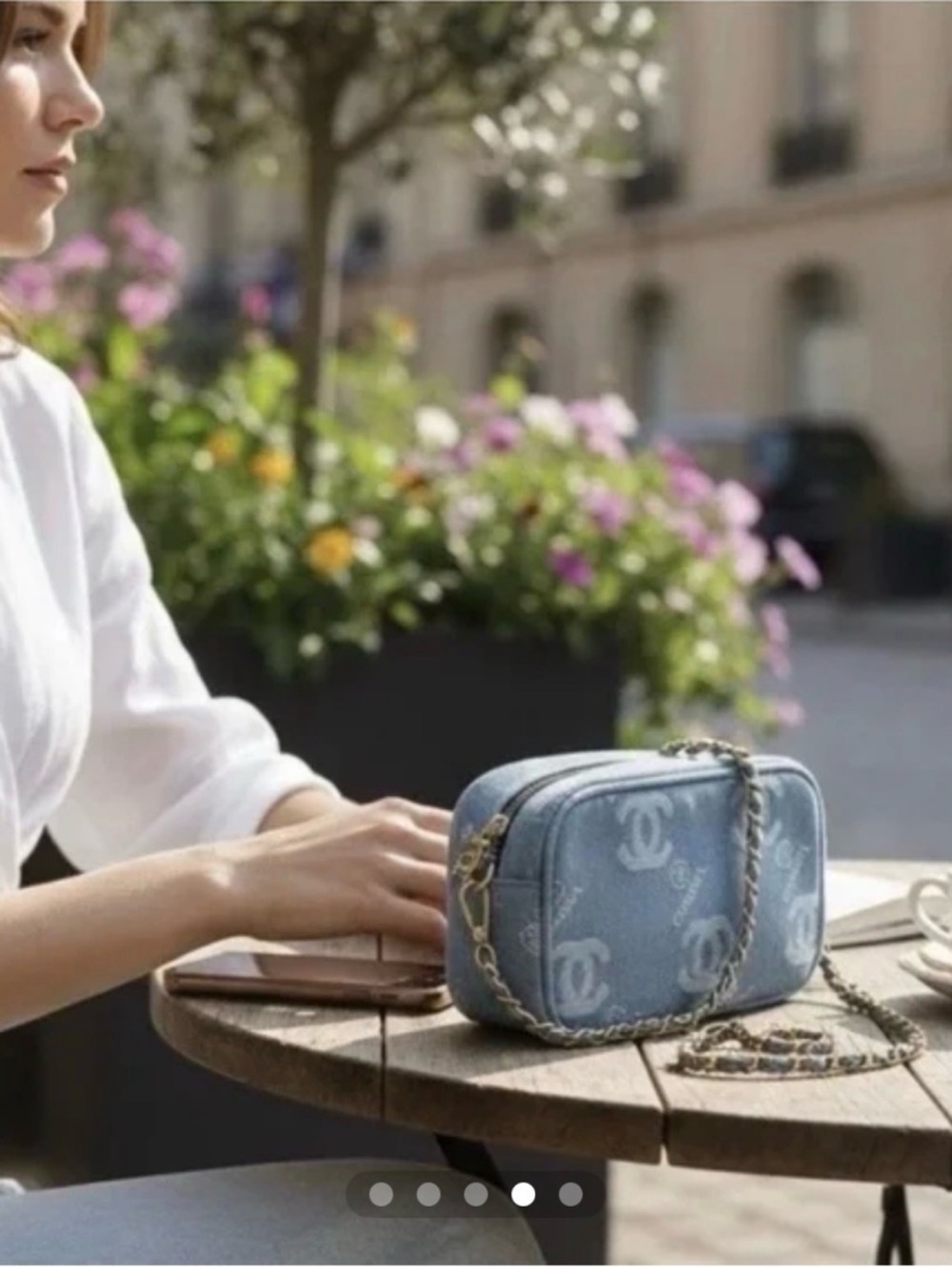 Chanel Blue Denim Camera Crossbody Bag VIP GWP